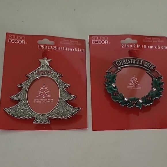 2016 Studio Decor Christmas Ornament Frames - Picture 1 of 6